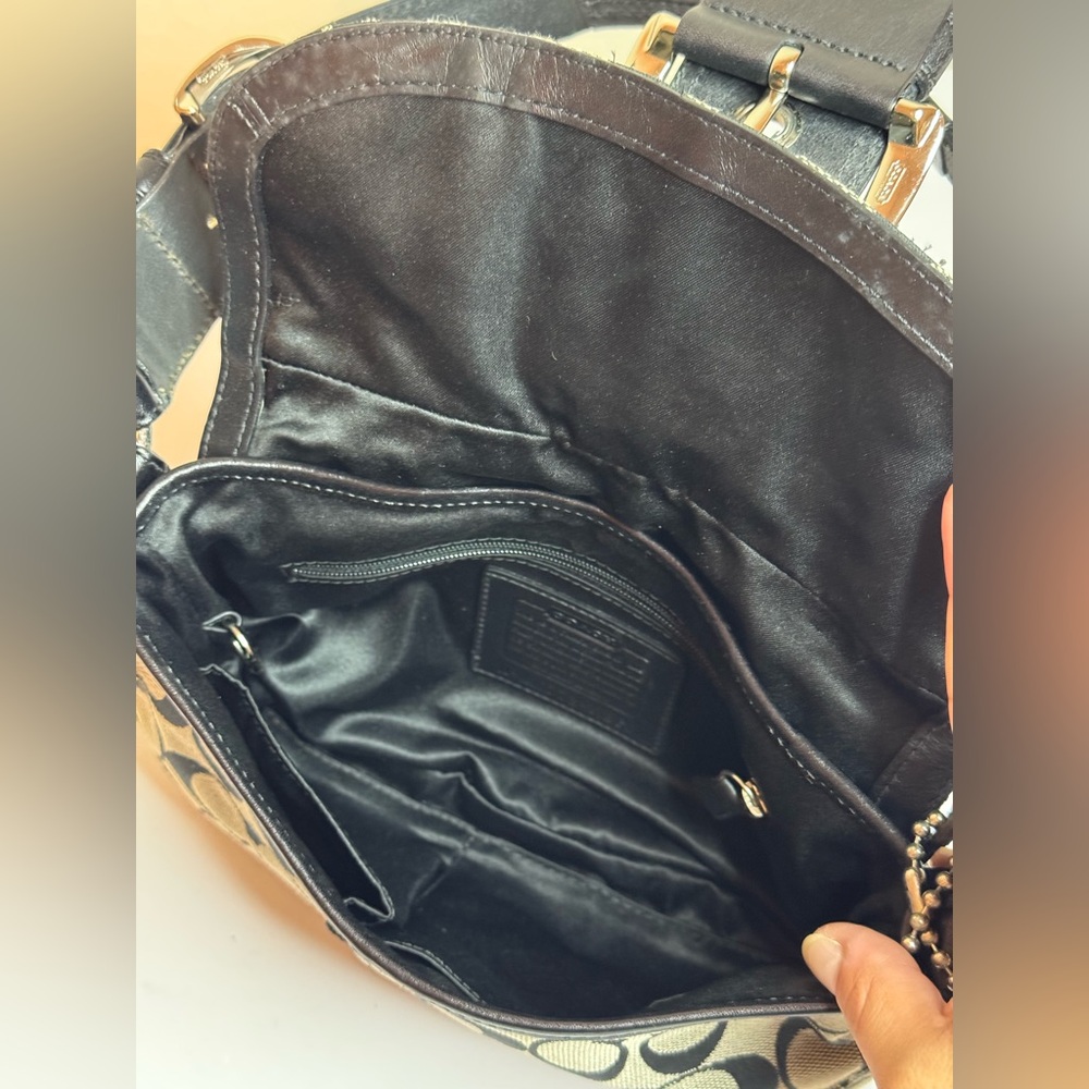 Coach Y2K Signature Monogram Black/Grey Small Shoulder Bag - Picture 13 of 13